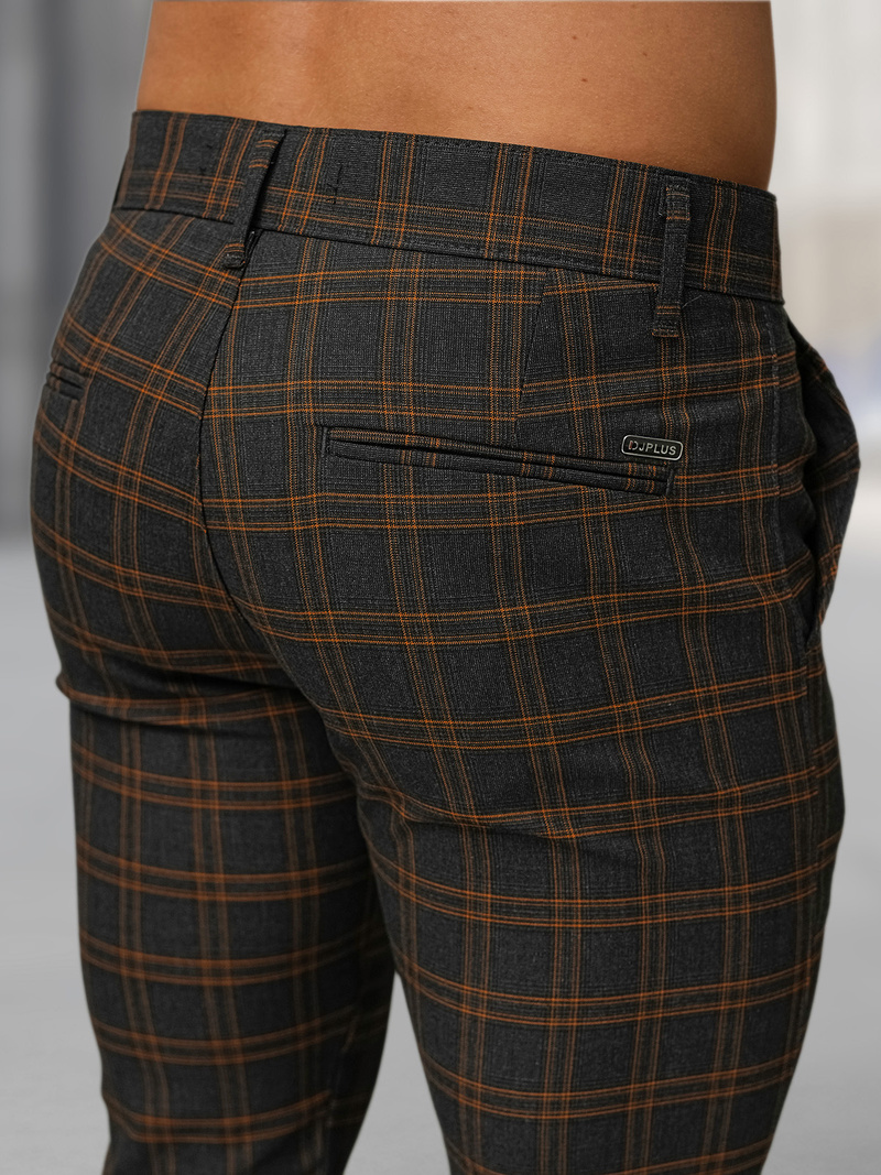 Pantaloni chino bărbaţi antracit OZONEE DJ/5632Z