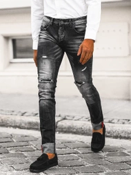 Blugi bărbaţi negri OZONEE NB/MP0126N