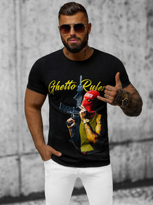 Tricou bărbați negru OZONEE O/T129/3