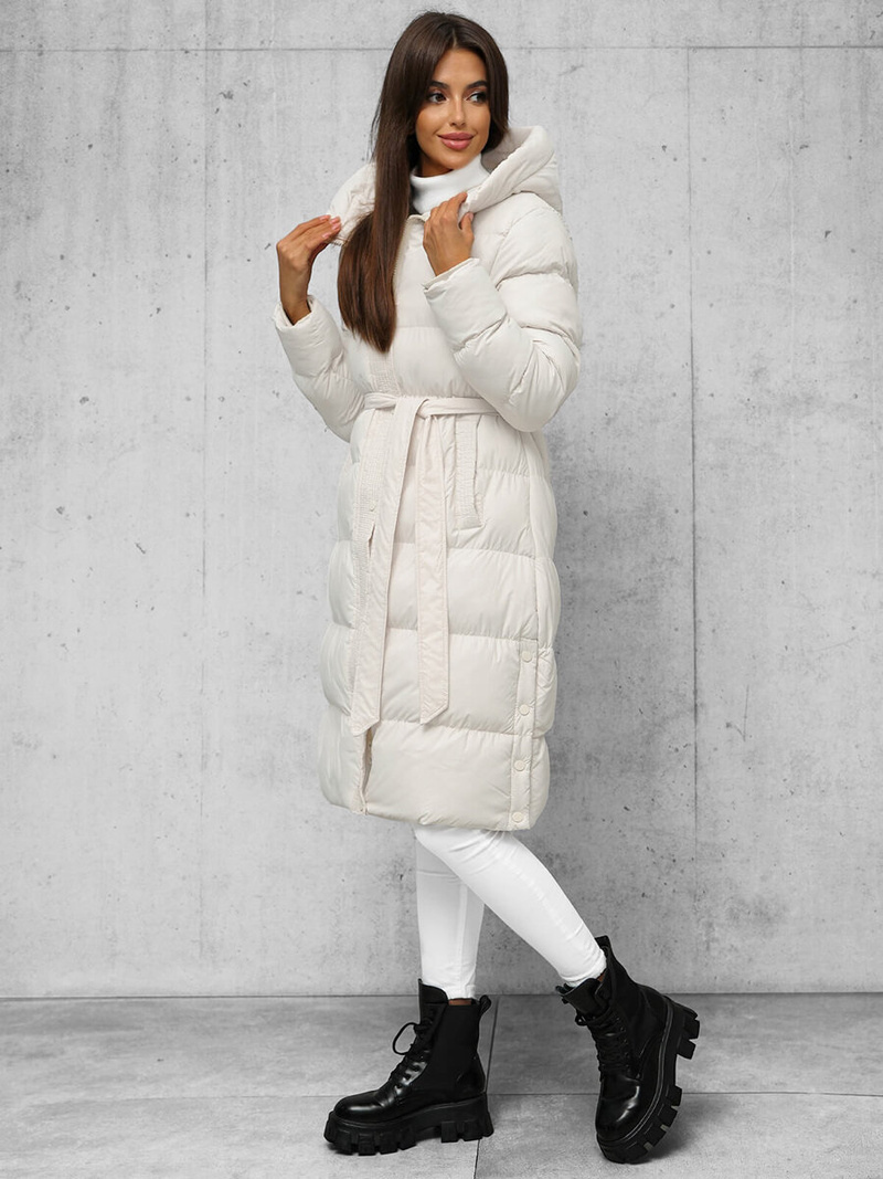 Geacă de femei écru OZONEE JS/5M3253/281