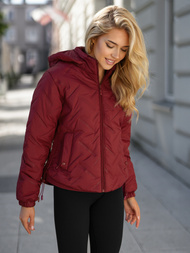 Geacă de femei burgundia OZONEE JS/16M9315/06