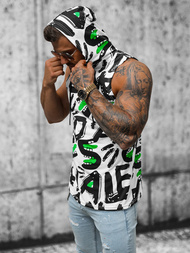 Maiou bărbați albă-neagră OZONEE O/BL300Z