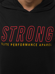 Tricou cu glugă bărbați negru OZONEE MAD/2992Z