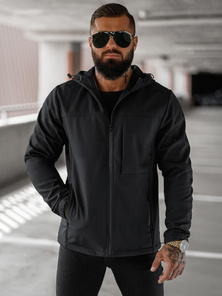 Jachetă bărbați softshell negru OZONEE JS/27B6523/3Z