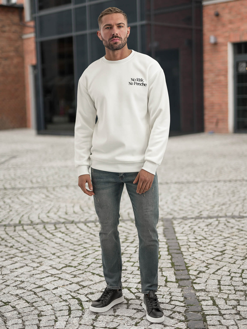 Bluză bărbați albă OZONEE JS/65B3918/1