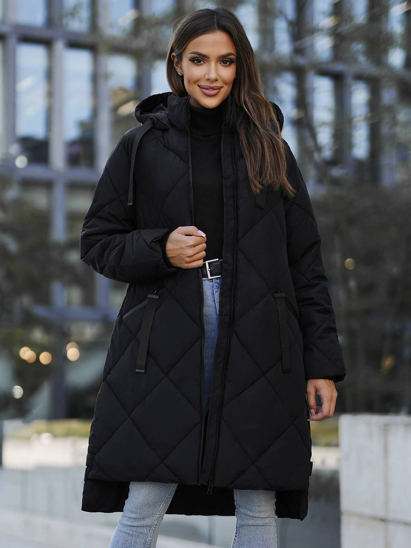 Geacă de femei neagra OZONEE JS/5M3168/392