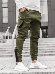 Pantaloni jogger bărbați verde OZONEE A/705