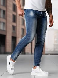 Blugi bărbaţi albaștri OZONEE NB/MP0199BCZ