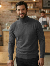 Pulover bărbați antracit OZONEE JS/59B3603/5