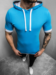 Tricou cu glugă bărbați turcoaz OZONEE O/1273Z