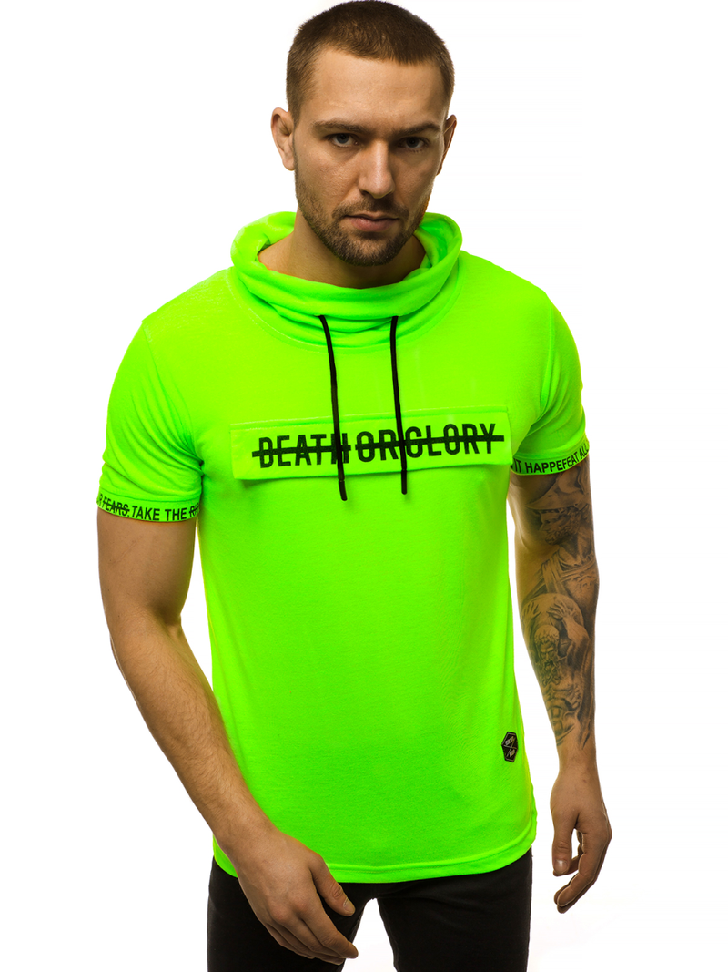 Tricou bărbați verde-neon OZONEE MR/19109XZ