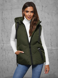 Vestă femei verde închis OZONEE JS/5M3176/136