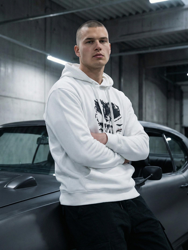 Hanorac bărbați alb OZONEE JS/65B3907/1Z