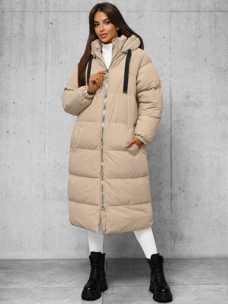 Geacă de femei bej OZONEE JS/5M3163/62Z