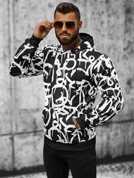 Hanorac bărbați negru-alb OZONEE JS/8B1152/1