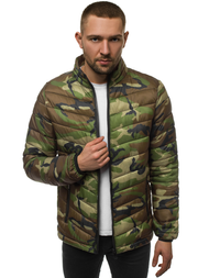 Jachetă de primăvară bărbați kaki-camuflaj OZONEE JS/SM80Z