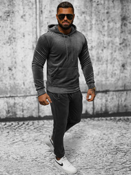 Trening catifea bărbați antracit OZONEE JS/8C1171/6