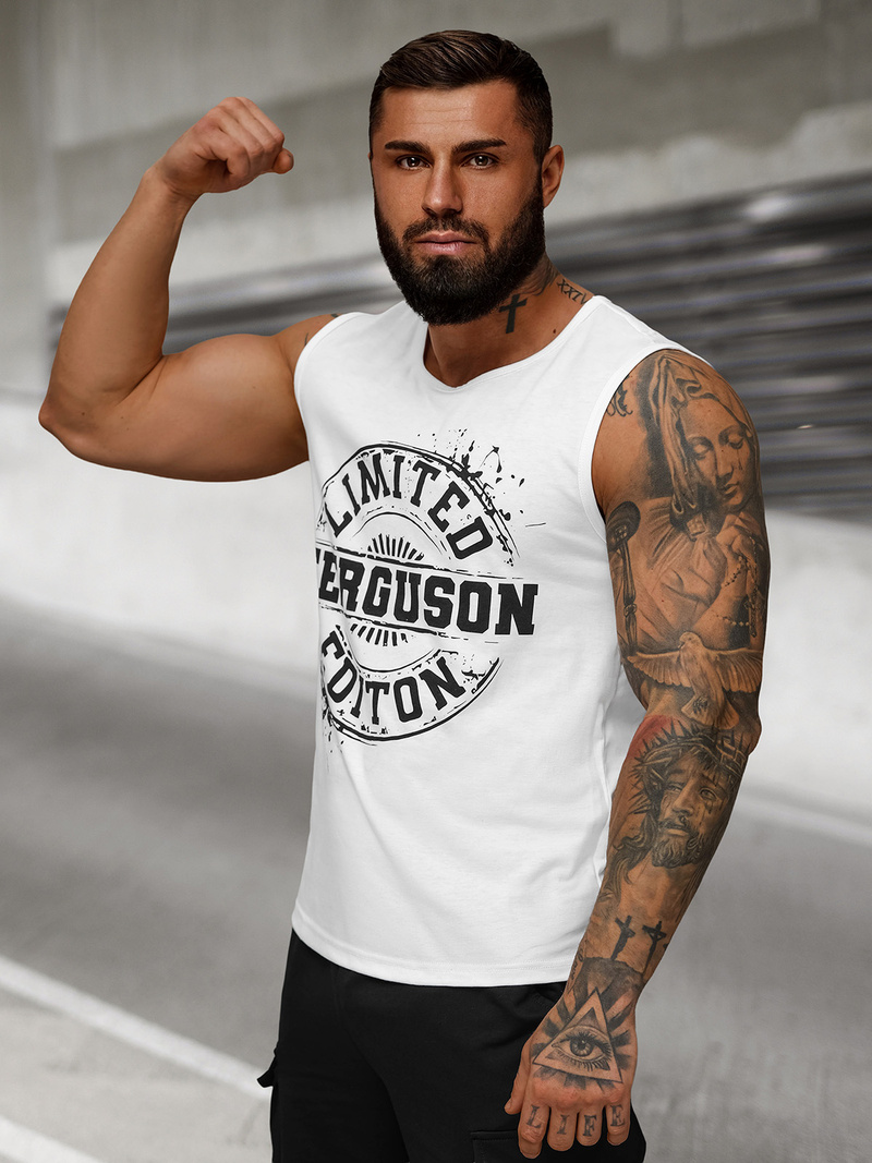 Maiou bărbați alb OZONEE JS/8B1725/1Z