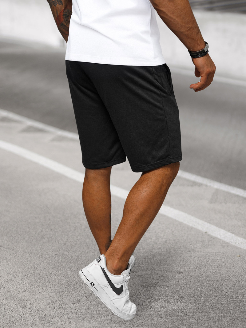 Pantaloni scurți sport bărbați negri OZONEE JS/8K100/3Z