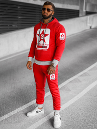 Compleu sport bărbaţi roșu OZONEE JS/8C59/18Z