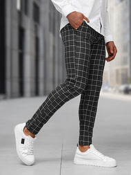 Pantaloni chino bărbaţi negri OZONEE DJ/5515Z