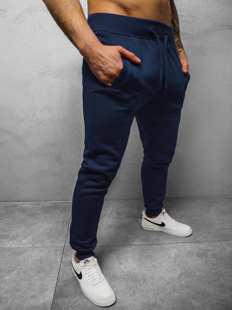 Pantaloni de trening bărbaţi albastru marin OZONEE JS/XW01Z