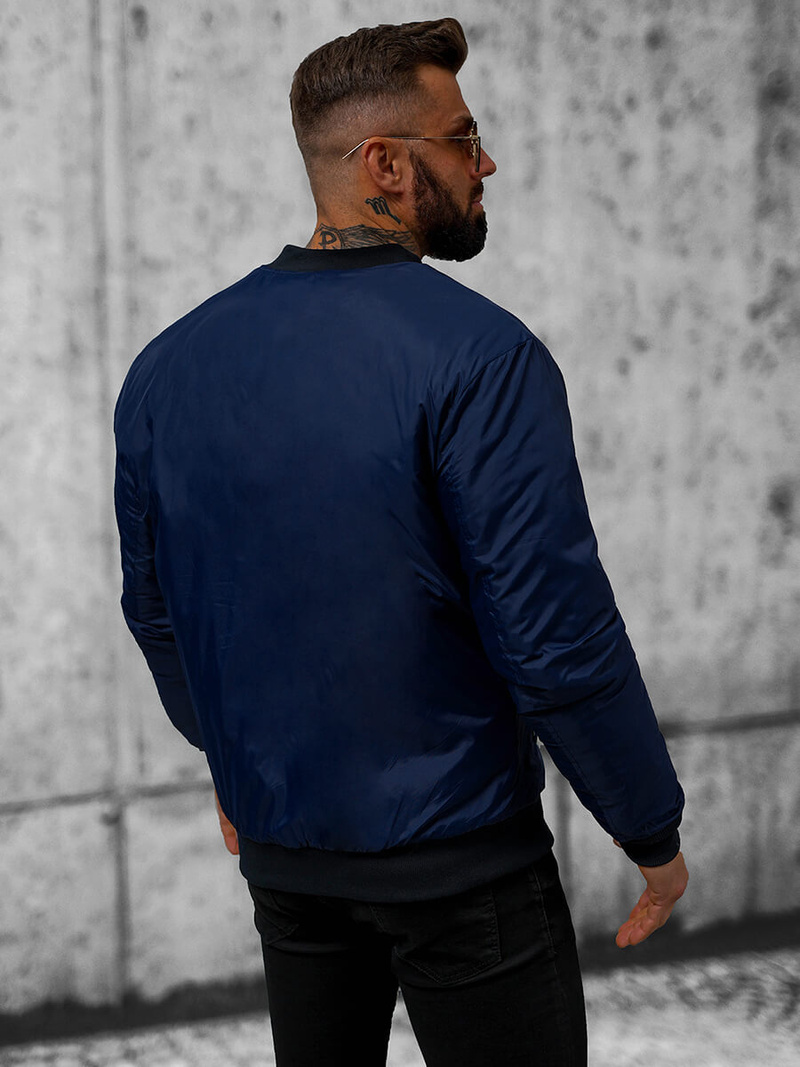 Jachetă bărbați bleumarin OZONEE JS/AK95Z