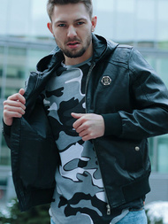 Jachetă bărbați neagră OZONEE N/5003/18Z