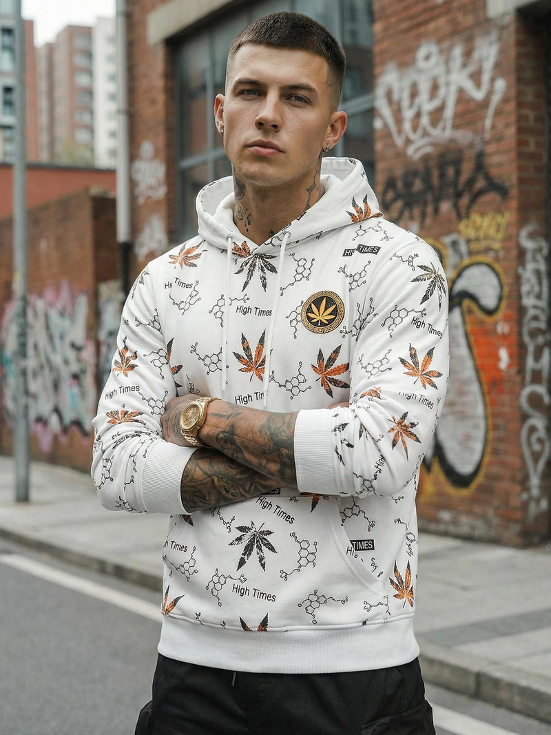 Hanorac bărbați alb OZONEE O/B266Z