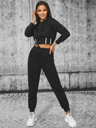 Trening dama doua piese negru OZONEE JS/8C78/3