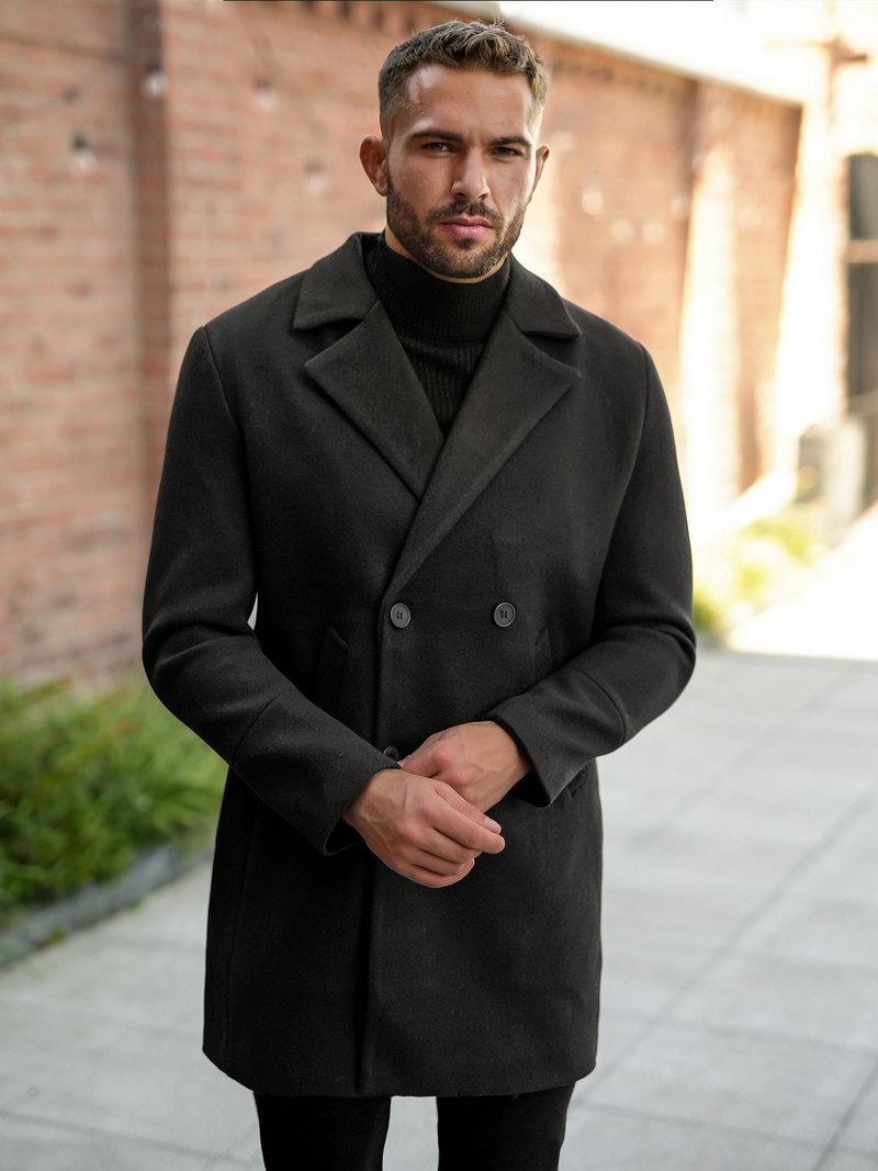 Palton bărbați negru OZONEE JS/11Z8269