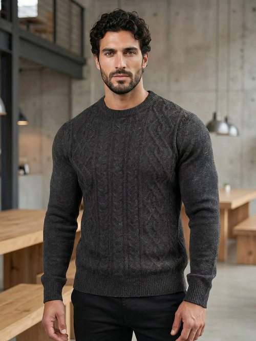 Pulover bărbați antracit OZONEE JS/59B3610/5