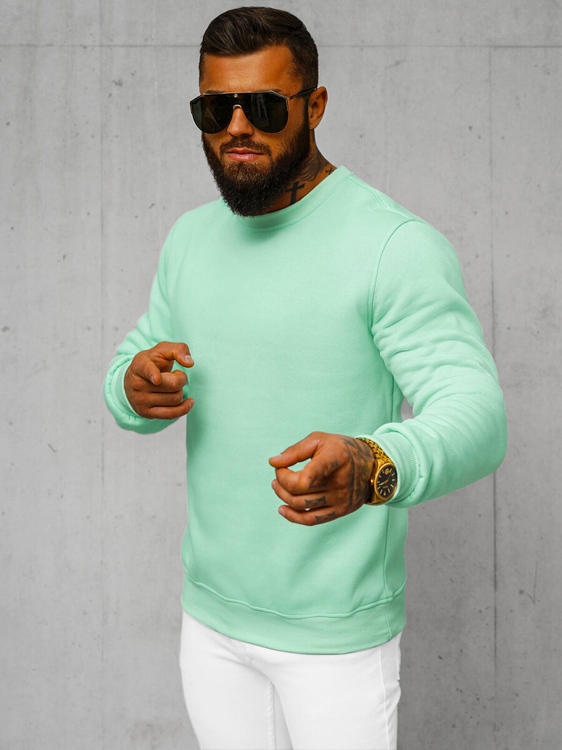 Hanorac bărbați verde-mentă OZONEE JS/2001-10Z