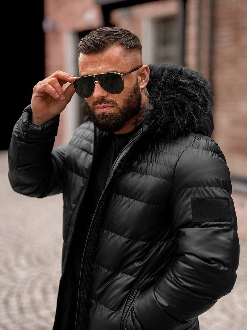 Geacă bărbați neagră OZONEE O/M801Z