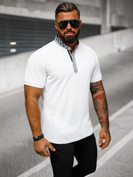 Tricou polo bărbați albă OZONEE O/DA803