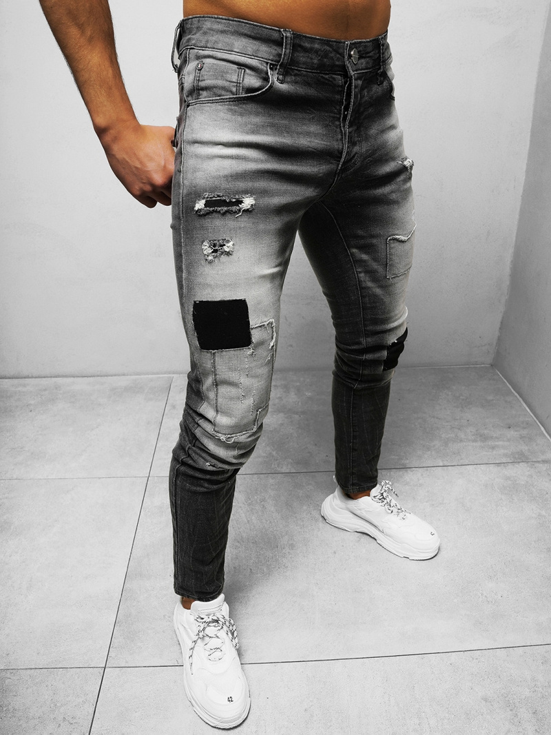 Blugi bărbaţi gri OZONEE NB/MP0031G