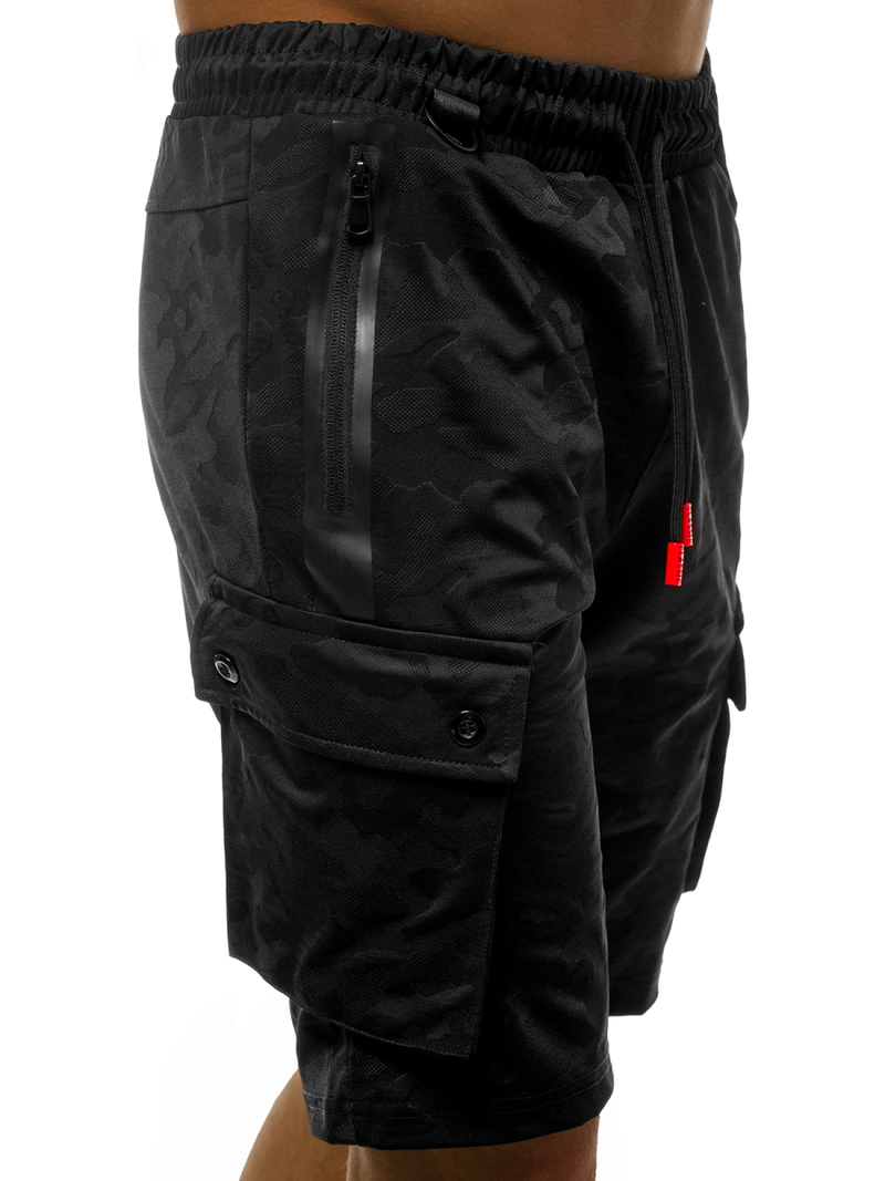 Pantaloni scurți sport bărbați negri OZONEE O/33919Z