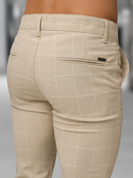 Pantaloni chino bărbaţi bej OZONEE DJ/5505Z