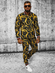 Set pentru bărbați - sacou de costum cu pantaloni chino, auriu OZONEE O/5554/21Z