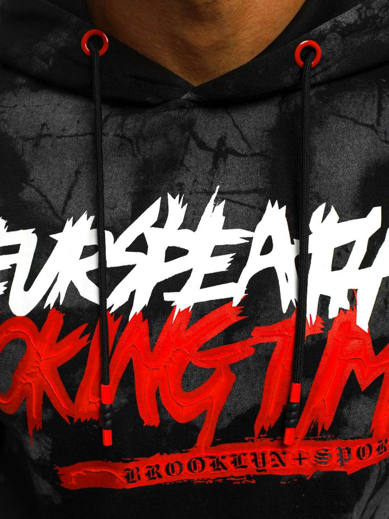 Hanorac bărbați neagră OZONEE JS/DD210Z