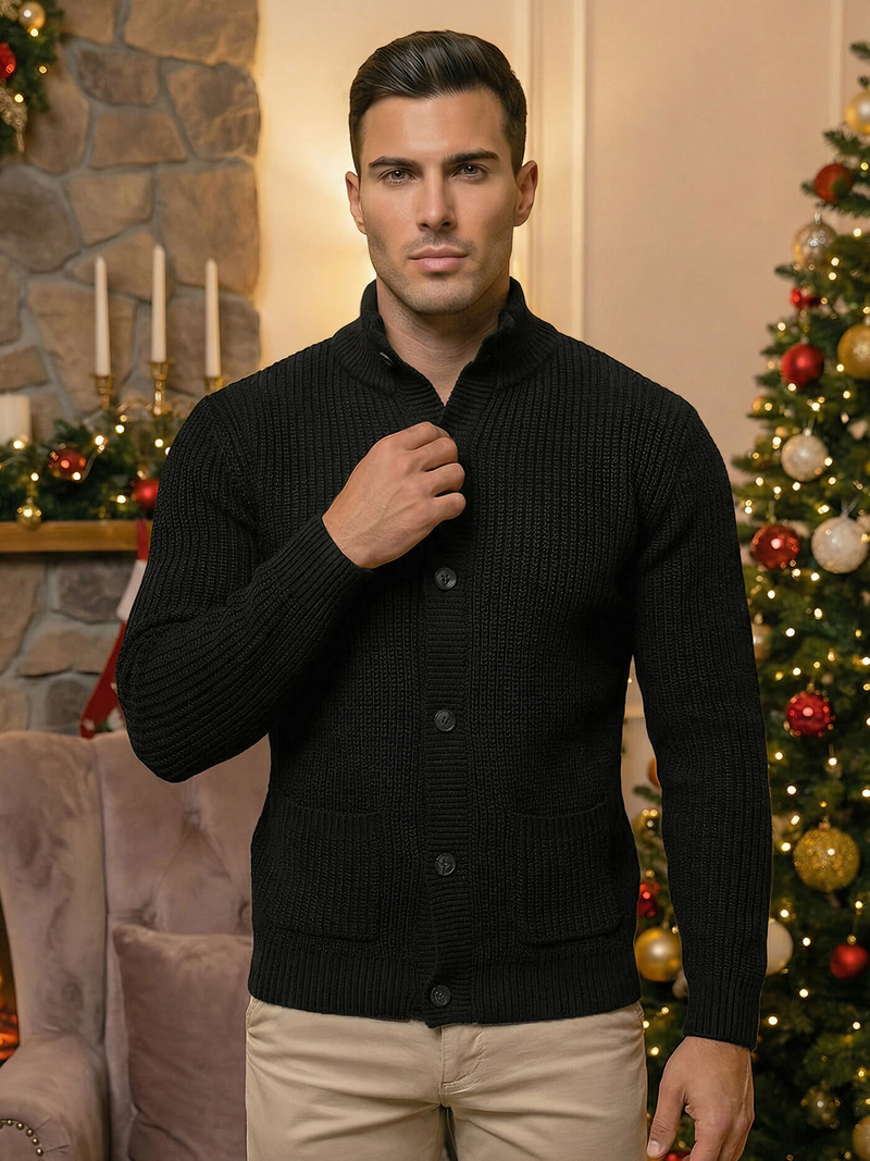 Pulover bărbați negru OZONEE NB/MM6020/4Z