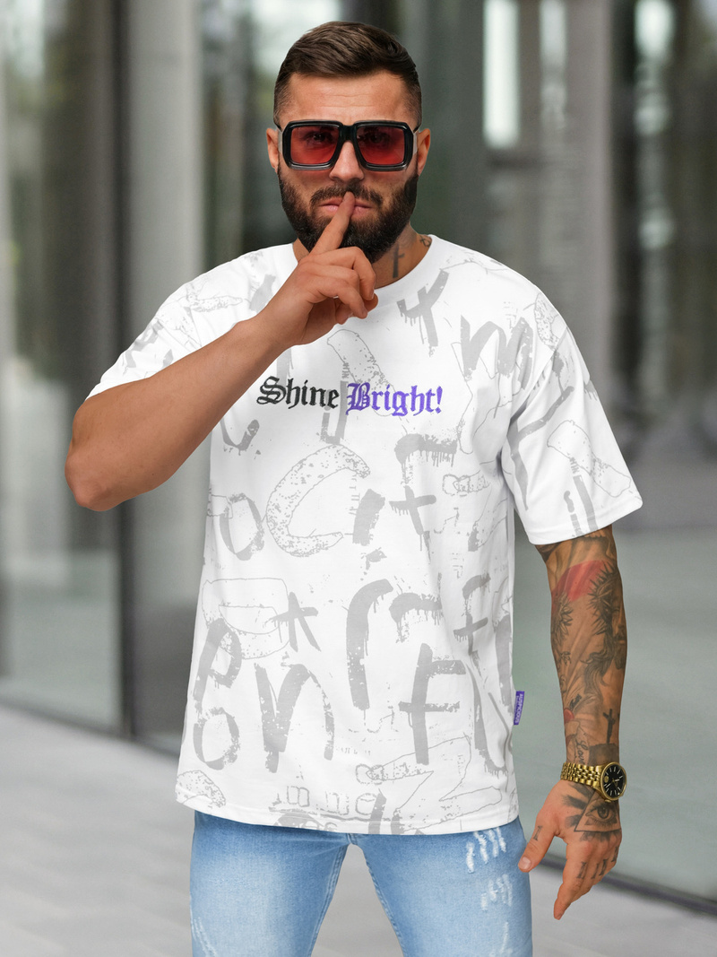 Tricou bărbați alb OZONEE O/YN2/621