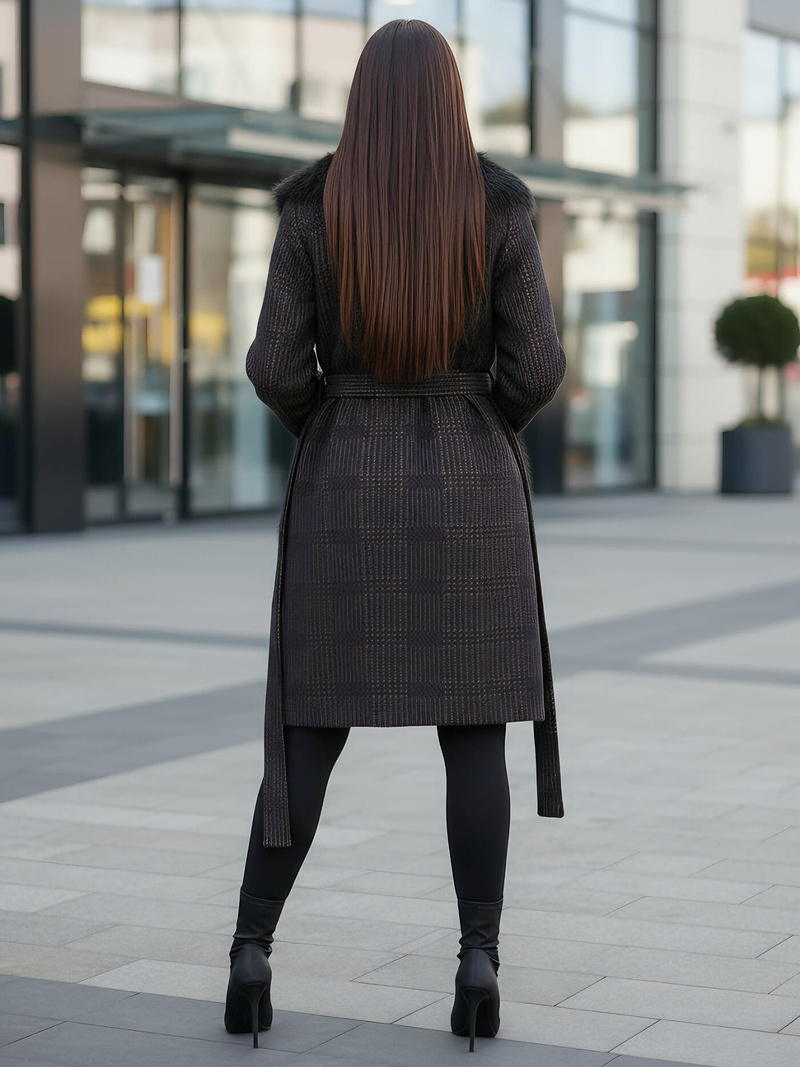 Palton de dama negru OZONEE JS/53M5200/1Z