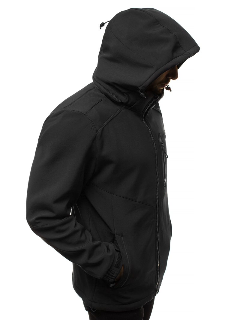 Jachetă bărbați SOFTSHELL neagră OZONEE GE/12259Z