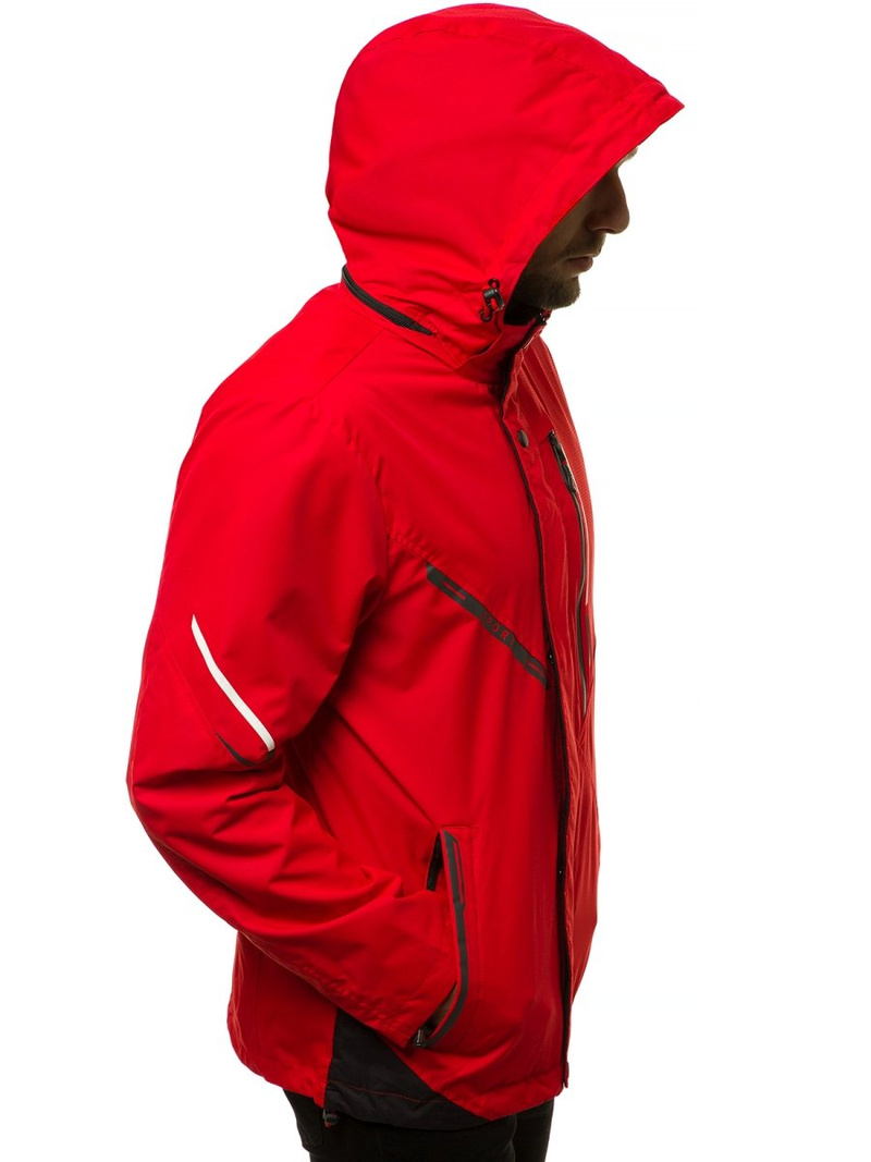 Jachetă de primăvară bărbați roșie OZONEE MG/2517