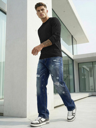 Blugi bărbaţi albaștri OZONEE O/KK2885Z