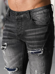 Blugi bărbaţi negri OZONEE NB/MP0075NZ