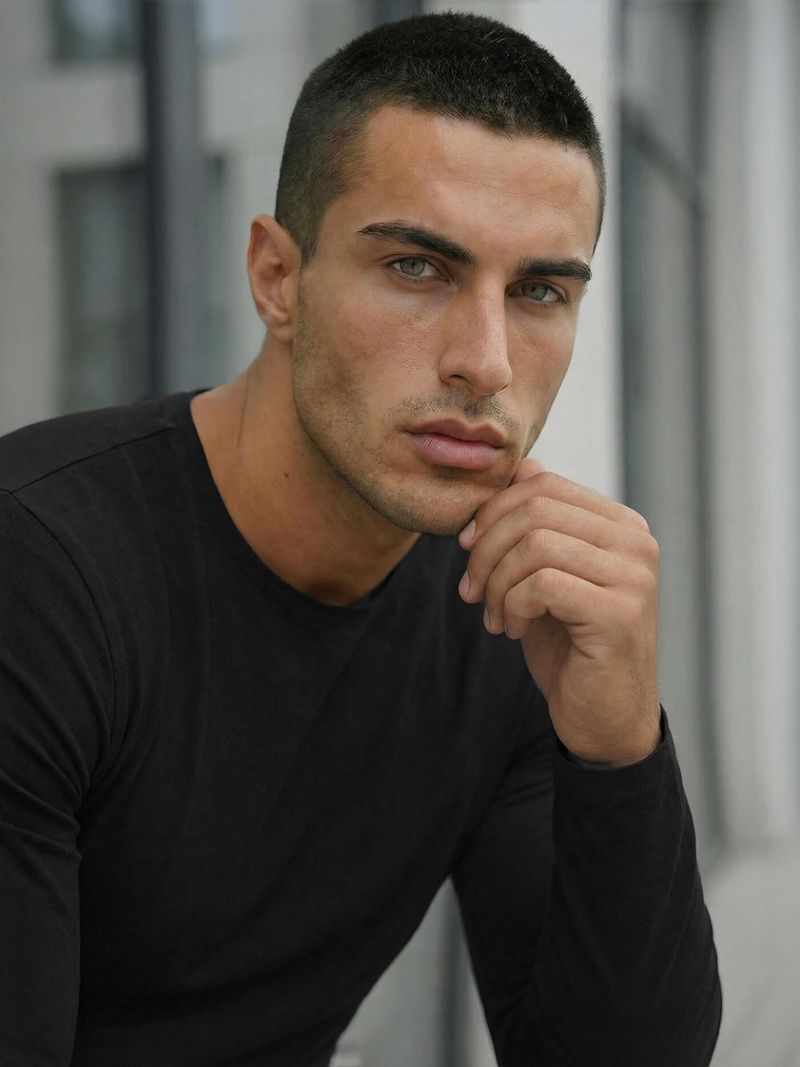 Tricou cu mânecă lungă negru OZONEE JS/DB71/1