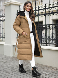 Geacă de femei camel OZONEE JS/5M3178/84Z