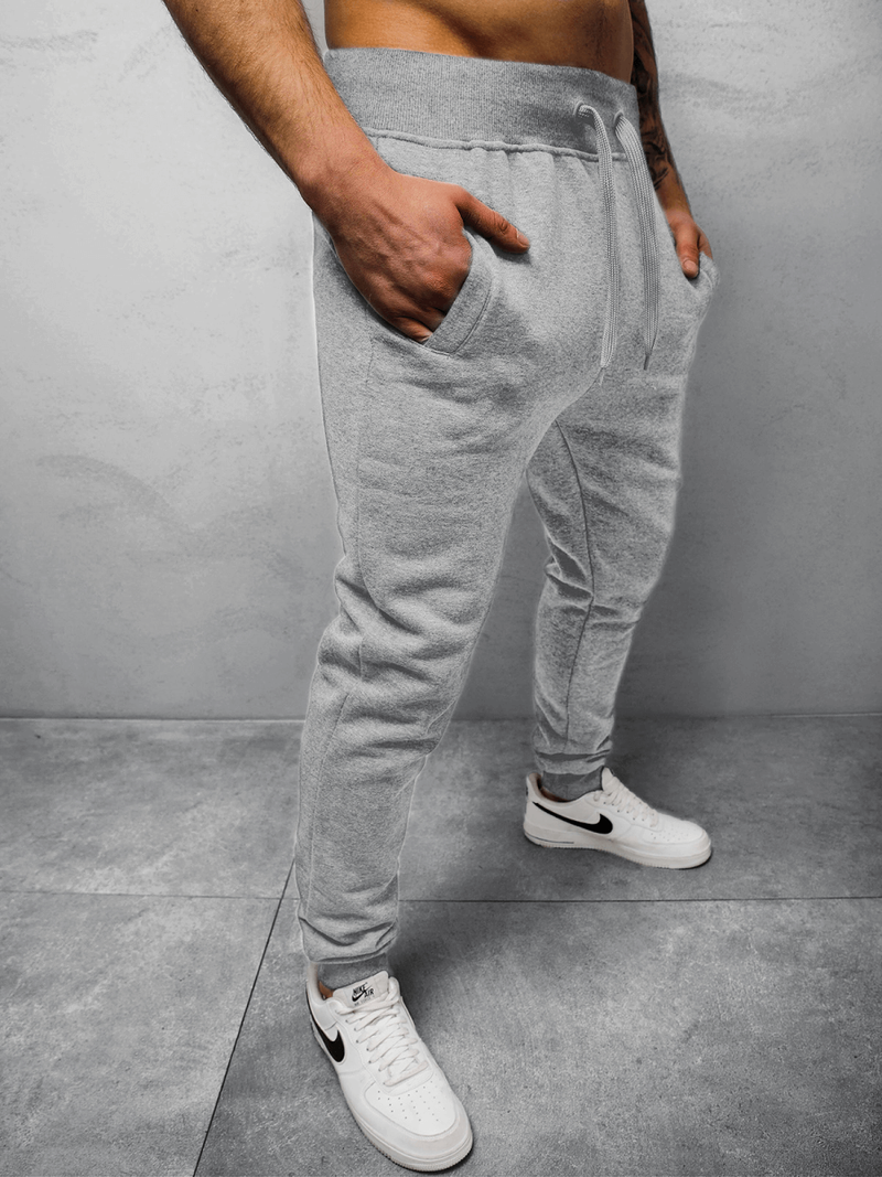Pantaloni de trening bărbaţi gri OZONEE JS/XW01Z